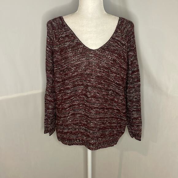 Susina maroon black and white sweater - Picture 1 of 6
